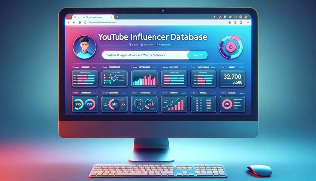 youtube influencer database access