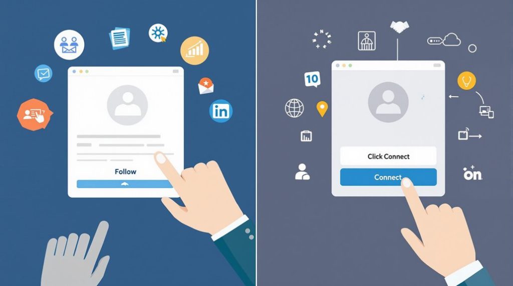 follow vs connect differentiation