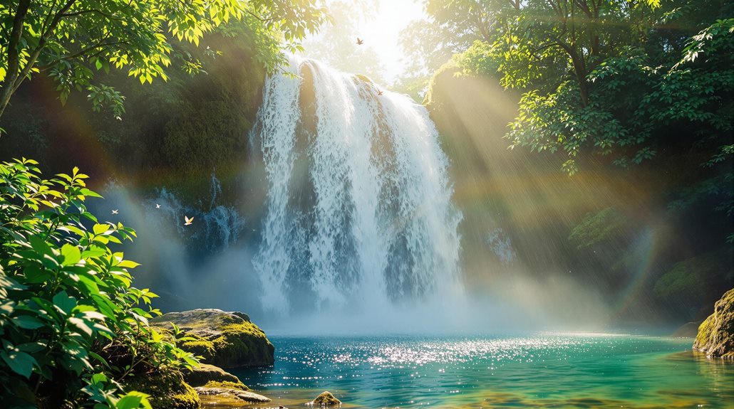 playful waterfall photo tags