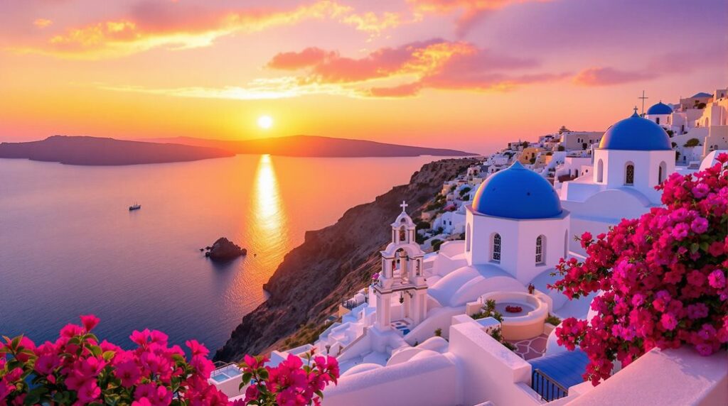 santorini vacation instagram captions