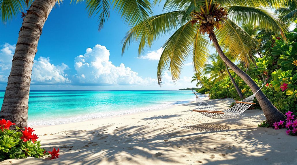 tropical beach atmosphere enjoyment