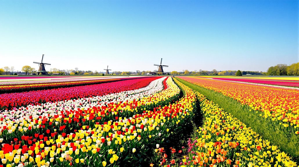 vibrant tulip gardens bloom