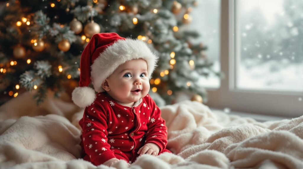 cute baby christmas captions