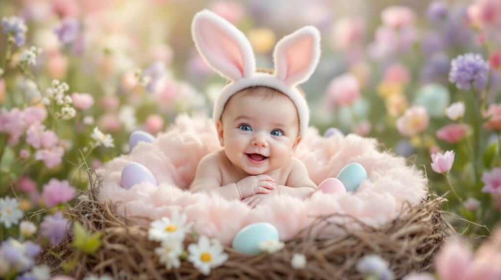 easter baby photo captions