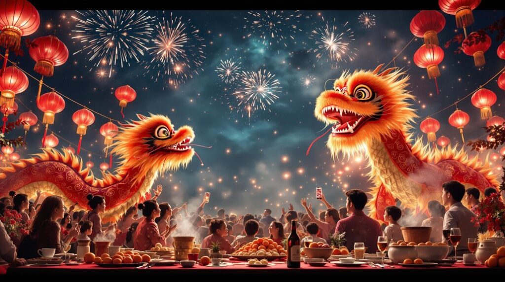 festive chinese new year captions