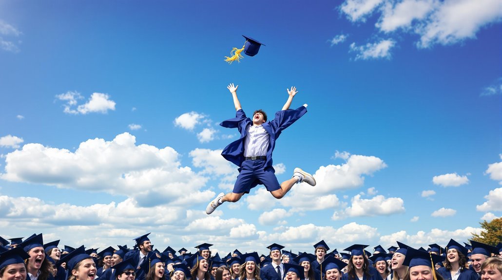 laughing through graduation moments