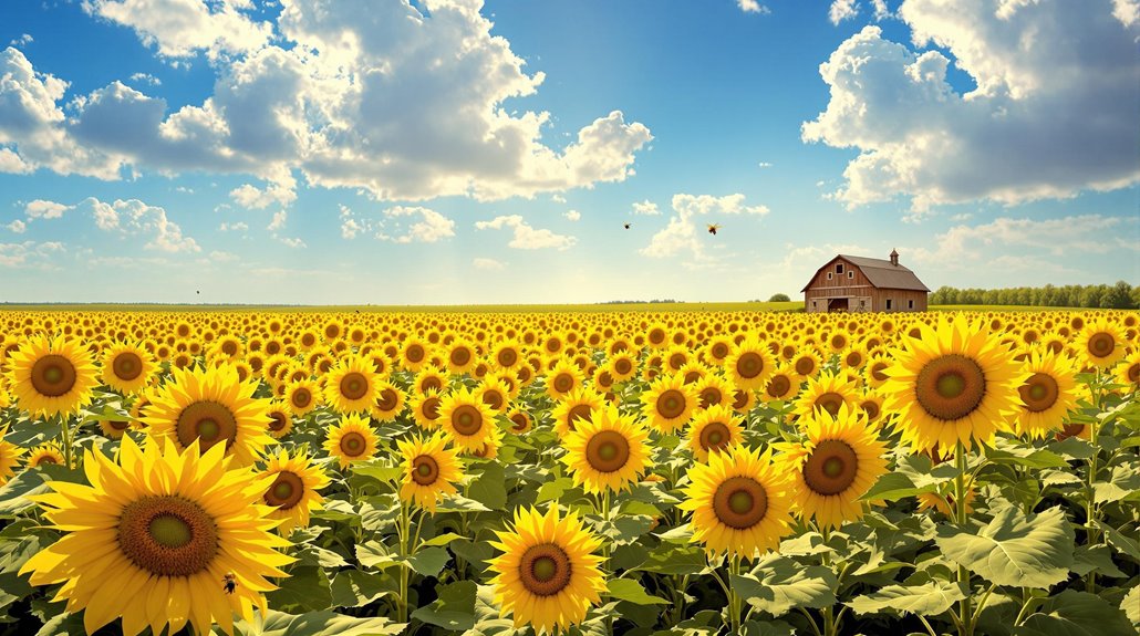 peaceful sunflower tranquility