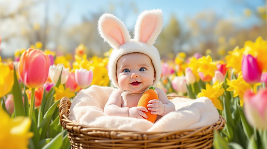 springtime happiness with baby