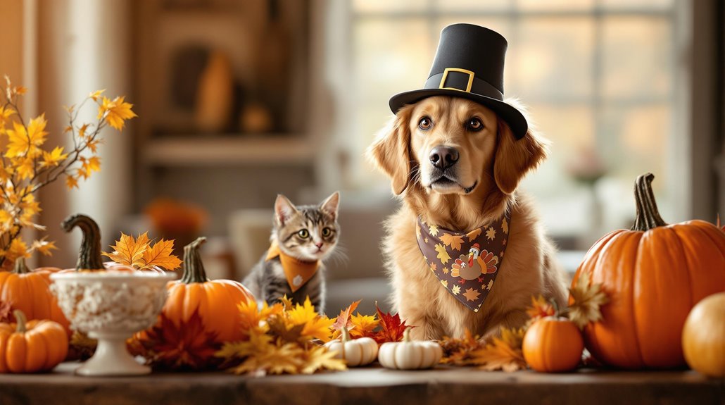 thanksgiving celebration with pets