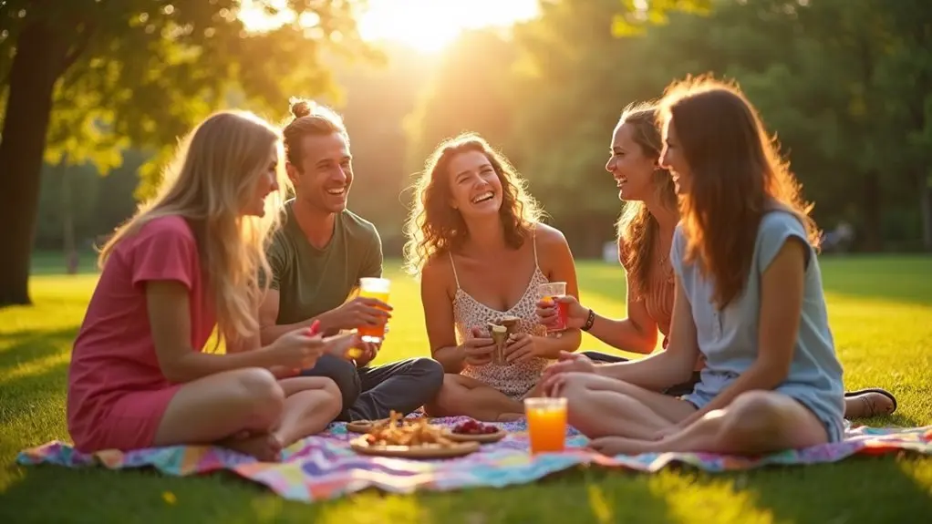 capturing memories with friends