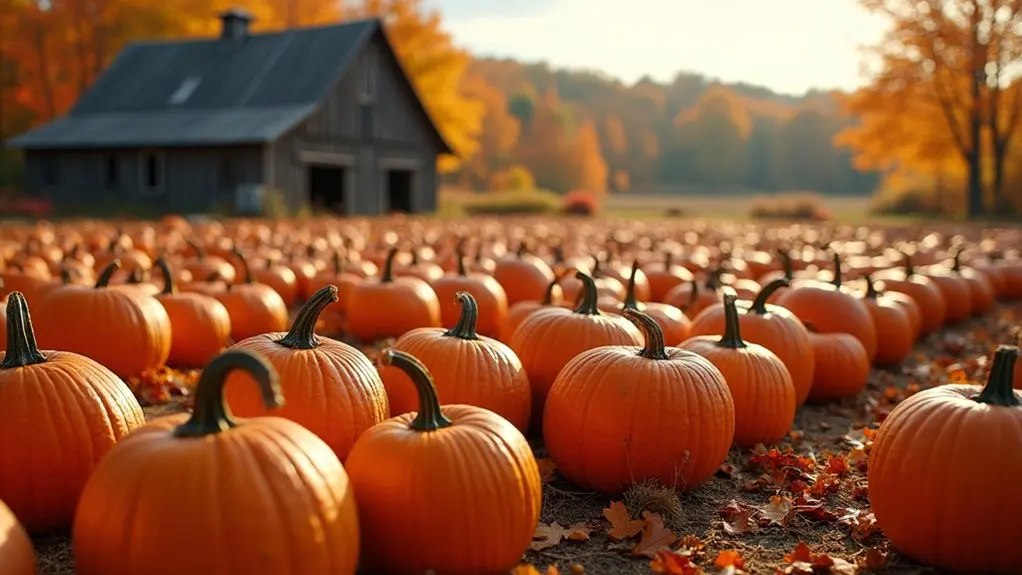 cozy fall pumpkin patch