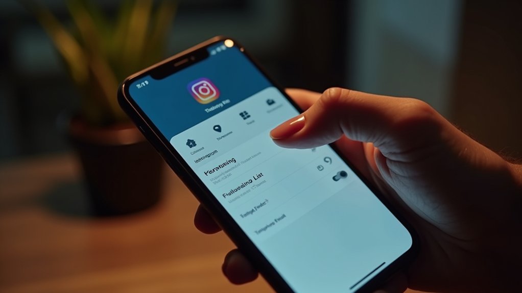 hide instagram following list